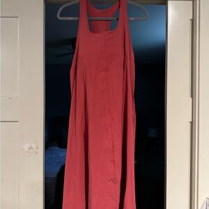 HALARA Coral Sleeveless Midi Dress